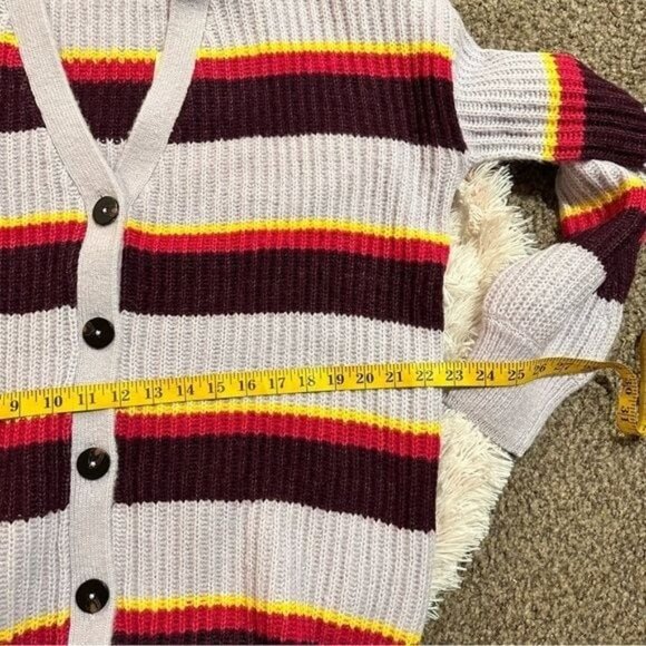 Scotch & Soda midi length knit striped cardigan XL New - Picture 8 of 9